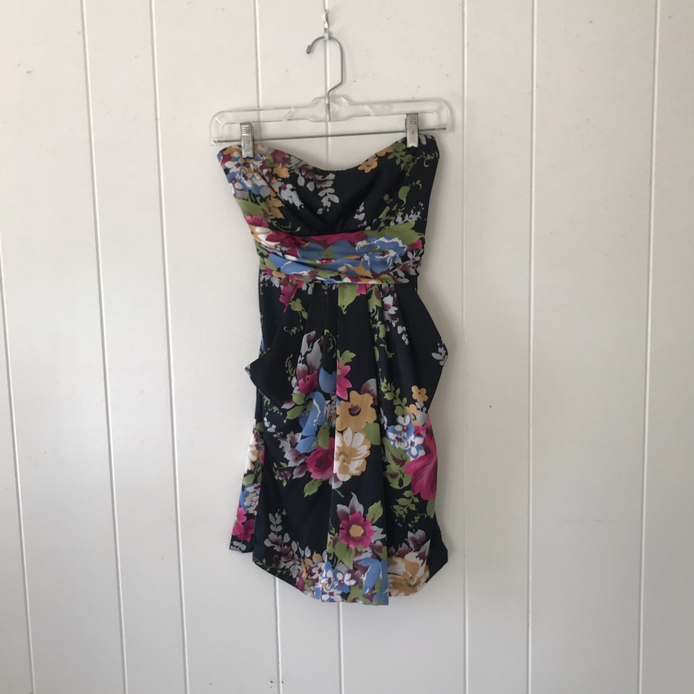 Black floral dress